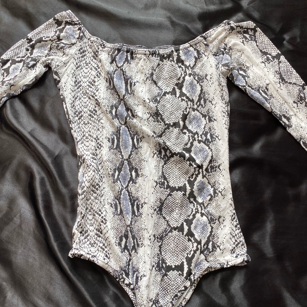 Snake print bodysuit